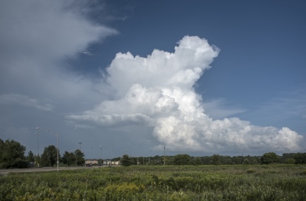 Iowa Landscape with Clouds