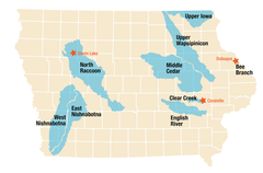 Urban Iowa Watersheds Approach Map