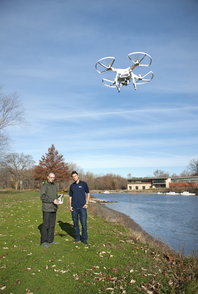 Ricardo Mantilla and Dan Gilles With a Drone 2