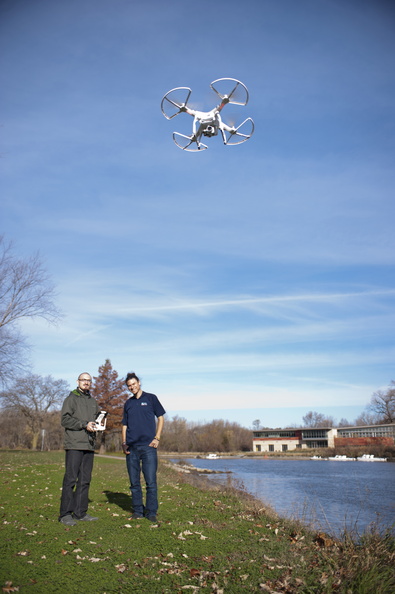 Ricardo Mantilla and Dan Gilles With a Drone